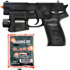 AIRSOFT SPRING HAND GUN PISTOL w/ 1000 BBs LASER SIGHT LED FLASHLIGHT 6mm BB , used for sale  Morton Grove