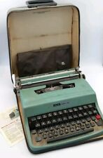 Vintage Blue Olivetti Lettera 32 Portable Typewriter in Zip-Up Travel Case for sale  Shipping to South Africa