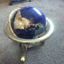 gemstone stand brass globe for sale  Grovespring