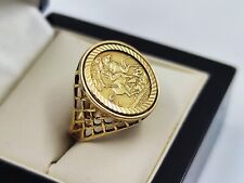 Used, 9ct Gold Coin Ring __Size N1/2__ Hallmarked __Coin Ring  for sale  Shipping to South Africa