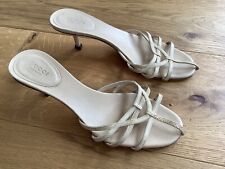 cream kitten heel sandals for sale  LONDON