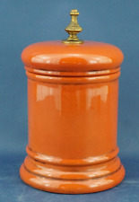 Usado, Vaso de cerâmica ZACCAGNINI majólica aphotecário potiche DECO botão de bronze 1900 Itália comprar usado  Enviando para Brazil