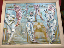 Dynamic cricketing watercolour for sale  LEAMINGTON SPA