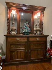 Large Antique Cabinet with Mirror | Vintage | Wood | Bar | Buffet for sale  Concord