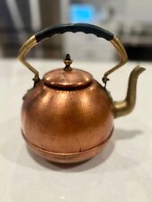 Schultz-Ufer Hammered Copper & Brass Tea Kettle Pot Germany NO DENTS NOT CLEANED for sale  Shipping to South Africa