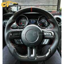 HYDRO DIP Carbon Fiber Steering Wheel Fit For 2018-2023 Ford Mustang GT Red Line for sale  Shipping to South Africa