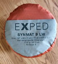 Used, Exped Synmat 9 LW insulated sleeping pad 77.6 x 25.6 x 3.5" R6 w/schnozzel bag for sale  Shipping to South Africa