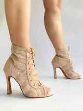Bachata Social Dance Boot 6-10cm Customized Heel Khaki Red Salsa Latin DanceShoe for sale  Shipping to South Africa