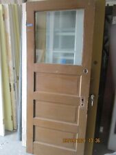 VINTAGE INTERIOR DOOR WITH  GLASS HORIZONTAL PANELS STAINED 32 X 79 CAN SHIP, used for sale  Egg Harbor Township