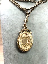 ANTIQUE VICTORIAN ROLLED GOLD LONG CHAIN WITH A LOCKET 135 CM LONG ORNATE LOCKET for sale  Shipping to South Africa