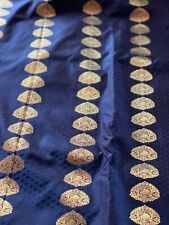 gold sheer saree fabric blue for sale  Plano