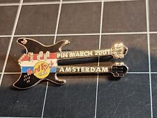 Broche de guitarra Hard Rock Cafe Amsterdam pin março pescoço duplo.  comprar usado  Enviando para Brazil