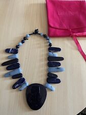 blue sandstone necklace for sale  LONDON