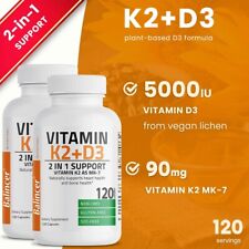 Vitamina K2 (MK-7) + D3 apoya naturalmente la salud del corazón y los huesos suplemento no transgénico segunda mano  Embacar hacia Argentina
