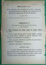 Belluno regio decreto usato  Italia
