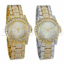 Relógios de pulso femininos luxuosos de quartzo com pulseira de aço inoxidável e strass completo comprar usado  Enviando para Brazil