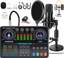 Kit de micrófono de canto de grabación en vivo mezclador de audio en vivo música Bluetooth segunda mano  Embacar hacia Mexico