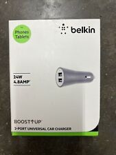 Carregador USB de carro Belkin 2 portas 4.8 ampères (2.4 ampères por porta) - Cinza duplo comprar usado  Enviando para Brazil