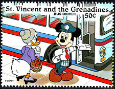St. Vincent postfrisch MNH Disney Zeichentrick Mickey Auto Bus Fahrer Uniform comprar usado  Enviando para Brazil