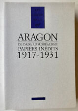 Aragon papiers inédits d'occasion  Tours-