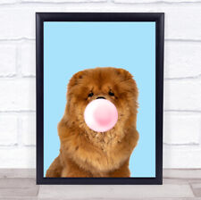 Chow Chow Colour Dog Blue Pink Gum Wall Art Print comprar usado  Enviando para Brazil