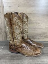 Botas de Vaquero Ferrini Western de Cuero Punta Cuadrada Marrones Para Hombre Talla 11 D segunda mano  Embacar hacia Argentina