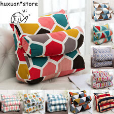 Triangular Backrest Cushion Cotton Linen Sofa Bed Rest Back Pillow Waist Cushion, used for sale  Shipping to South Africa