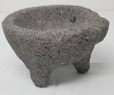 Usado, Molcajete mexicano hecho de piedra volcánica sin mortero hecho a mano de colección segunda mano  Embacar hacia Mexico