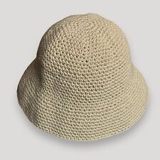 Chapéu de sol crochê de algodão aba curta chapéu balde - cor juta, usado comprar usado  Enviando para Brazil
