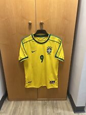 Camisa de casa retro de la Copa Mundial de 1998 Brasil Ronaldo 9 envío gratuito, usado segunda mano  Embacar hacia Argentina