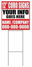 Corrugated Plastic Yard Sign 12"x12" QTY 32 SIGNS- FREE SHIPPING for sale  Shipping to South Africa