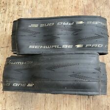 PAIR SCHWALBE PRO ONE TUBELESS EASY MICROSKIN TYRES - 700 X 28mm Pair, used for sale  Shipping to South Africa