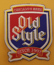 Patch bordado Chicago's Beer OLD STYLE desde 1902 3x3,5", usado comprar usado  Enviando para Brazil