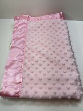 Pro Goleem Baby Soft Minky Dot Blanket with Silky Satin Backing Pink  for sale  Shipping to South Africa