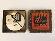 Vintage 1920’s Kriss Kross Stropper Hand Crank Razor Blade Sharpener for sale  Weatherford