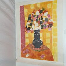 Used, WENDY CHAZIN - Flowers SIGNED rare E.H. LITHOGRAPH Limited Edition #3 of 50 Art for sale  Shipping to South Africa