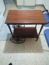 antique rolling tea cart brown  for sale  Shipping to South Africa