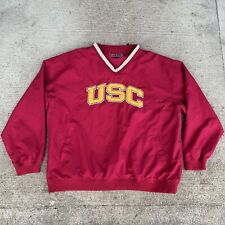 VTG USC Trojans NCAA Embroider Logo Pro Player Pullover Windbreaker Men’s XL Red for sale  Shipping to South Africa