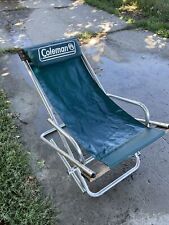 VTG Coleman Folding Aluminum Canvas Chair Fishing Camping Outdoor Beach Lounger for sale  Shipping to South Africa
