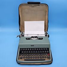 1972 Olivetti Lettera 32 Manual Blue Typewriter Portable w/Original Vinyl Case for sale  Shipping to South Africa