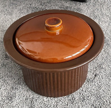 Vintage brown lidded for sale  LONDON