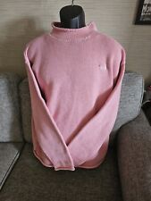 Suéter feminino de algodão rosa baleeiro malha M Wellfleet gola redonda rosa escuro, usado comprar usado  Enviando para Brazil