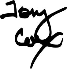 Calcomanía de vinilo Tony Cox pegatina autógrafo firma Bad Santa Me, Myself and Irene, usado segunda mano  Embacar hacia Mexico