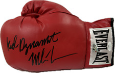 Luva de boxe Mike Tyson Kid Dynamite assinada couro vermelho autenticada pela JSA G comprar usado  Enviando para Brazil