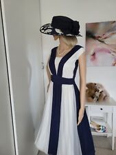 BERKERTEX  MOTHER OF THE BRIDE GROOM DRESS SIZE 18 WORN ONCE NAVY IVORY EX.CON for sale  Shipping to South Africa