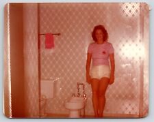 Used, Photograph 79's Pretty Woman Bidet Bathroom Found Family Photo Picture for sale  Shipping to South Africa