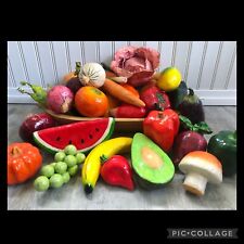 Lote de 33 peças de papel machê frutas e legumes feitas no México decoração de cozinha comprar usado  Enviando para Brazil