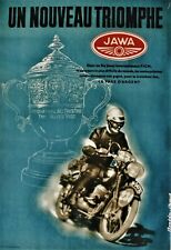 Póster Original Vintage JAWA CZECH CARRERAS MOTO c.1940 Seis Días, usado segunda mano  Embacar hacia Argentina