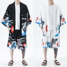 Usado, Uomo Portafortuna Koi Carpa Kimono Camicia E Set Pantaloncini Yukata Top segunda mano  Embacar hacia Argentina