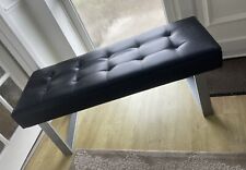 Black leather bench for sale  EDGWARE